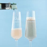 personalised Couples Champagne Flute Set