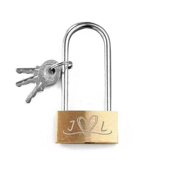 Personalised Couples Padlock