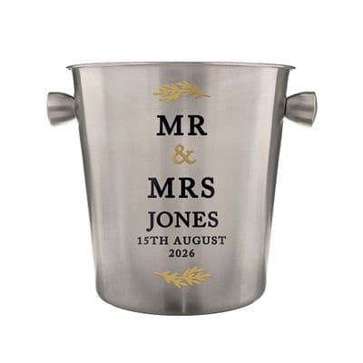 Personalised Couples Stainless Steel Ice Bucket