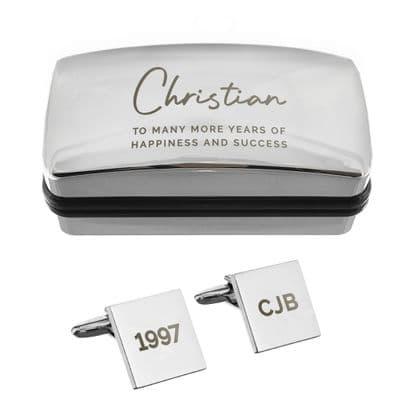 Personalised Cufflinks & Box Set