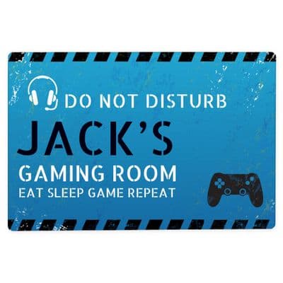 Personalised Do Not Disturb Gamer's Metal Sign
