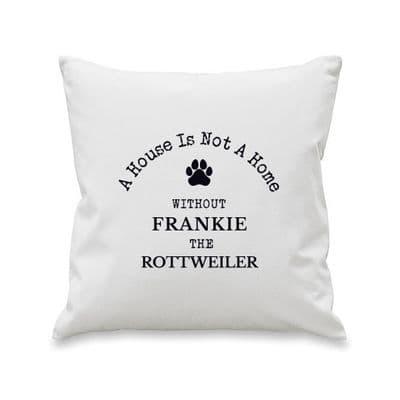 Personalised Dog Breed White Cushion