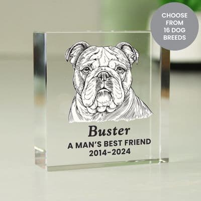 Personalised Dog Greed Small Crystal Token
