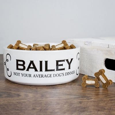 Personalised Dog's Dinner Dog Food Bowl
