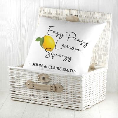 Personalised Easy Peasy Lemon Squeezy Cushion Cover