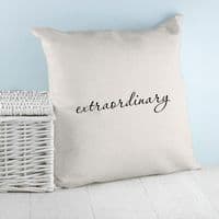 Personalised Empowering Word Cushion Cover