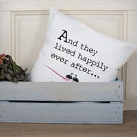 Personalised Fairytale Couples Cushion Cover
