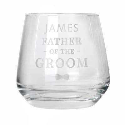 Personalised Father Of The Groom Glass Tumbler