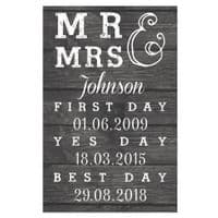 Personalised First Day Yes Day Best Day Metal Sign