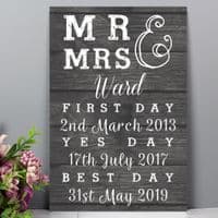Personalised First Day Yes Day Best Day Metal Sign