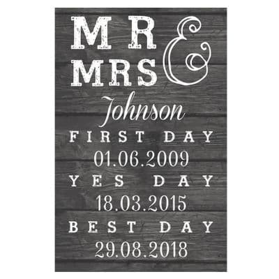 Personalised First Day Yes Day Best Day Metal Sign