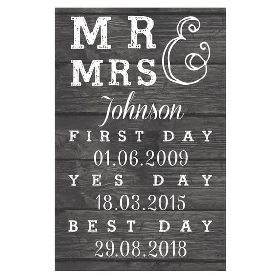Personalised First Day Yes Day Best Day Metal Sign