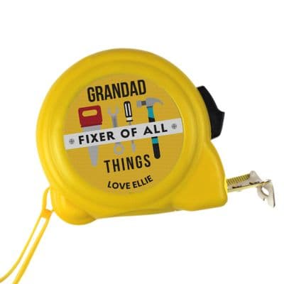 Personalised Fixer Of All Things Tape Measure
