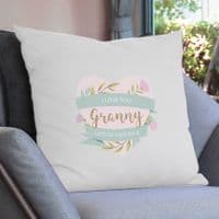 Personalised Floral Heart Cream Cushion