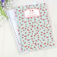Personalised Floral Vintage A5 Notebook