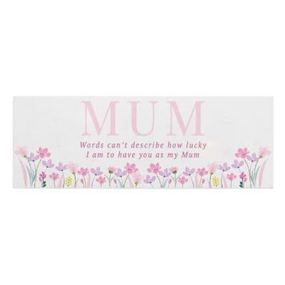 Personalised Floral Wooden Mum Ornament
