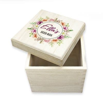 Personalised Flower Wreath Seeds Box