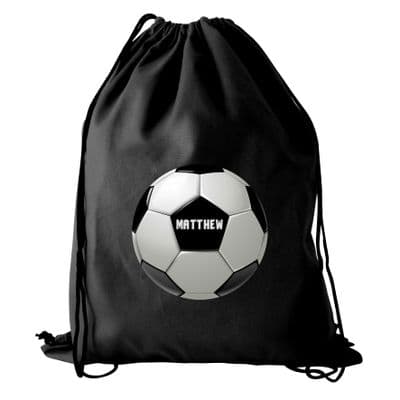 Personalised Football Black Kit Bag