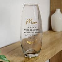 Personalised Free Text  Glass Bullet Vase