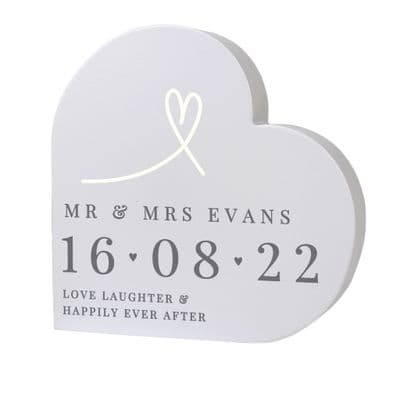 Personalised Free Text Wooden Heart Ornament