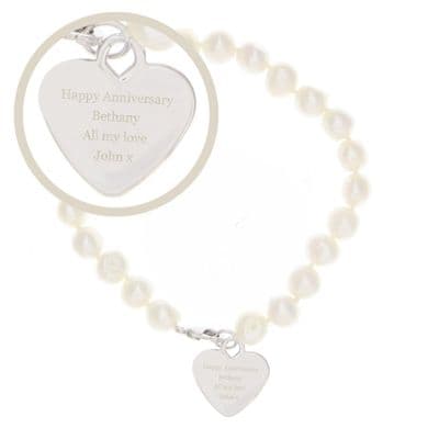 Personalised Freshwater Pearl Message Bracelet
