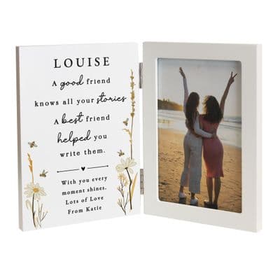 Personalised Friend Wooden Hinged Photo Frame
