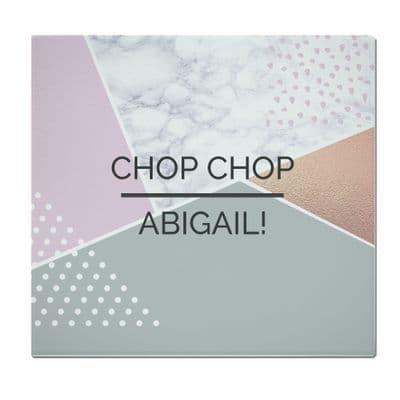 Personalised Geometric Glass Chopping Board