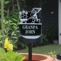 Personalised Gnome Outdoor Garden Solar Light