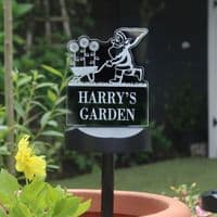 Personalised Gnome Outdoor Garden Solar Light