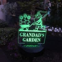 Personalised Gnome Outdoor Garden Solar Light