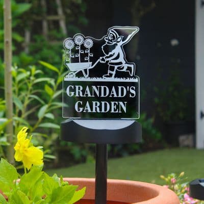 Personalised Gnome Outdoor Garden Solar Light