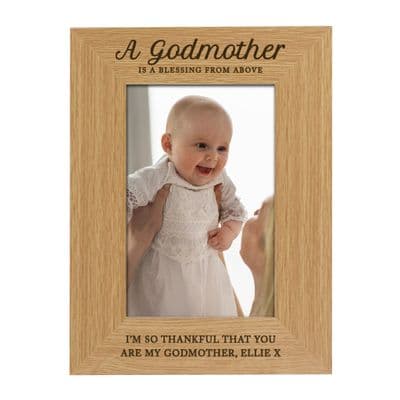 Personalised Godmother Wooden Photo Frame
