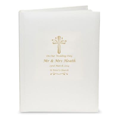 Personalised Gold Cross Traditional Photo Album