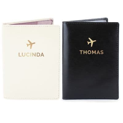 Personalised Gold Name Passport Holders
