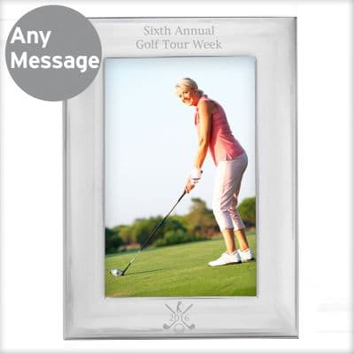 Personalised Golf Silver Photo Frame
