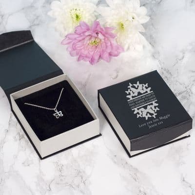 Personalised Good Friends Boxed Sterling Silver Butterfly Pendant