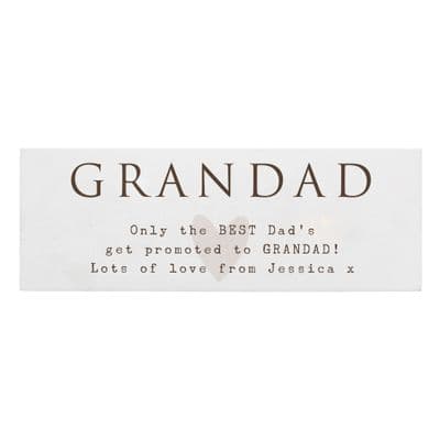 Personalised Grandad Wooden Ornament