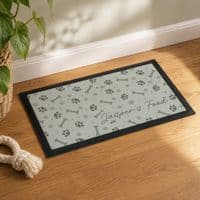 Personalised Grey Dog Icons Pet Food Bowl