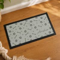 Personalised Grey Dog Icons Pet Food Bowl