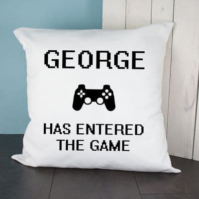 Personalised Has entered the game cushion Cover