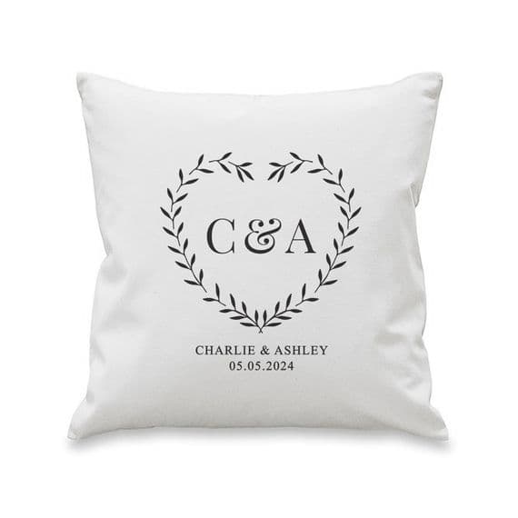 personalised Heart Design Cushion