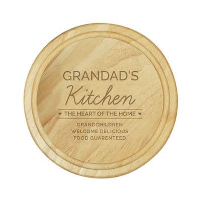 Personalised Heart Of The Home Round Chopping Board