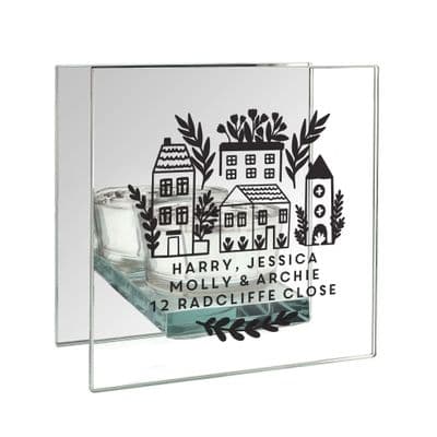 Personalised Home Glass Tealight Holder