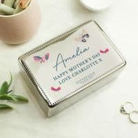Personalised Hotch Potch Butterfly Rectangular Jewellery Box