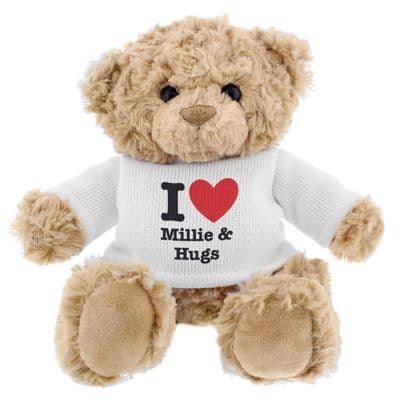 Personalised I Love Teddy Bear
