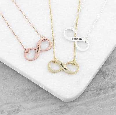 Personalised Infinity Twist Necklace