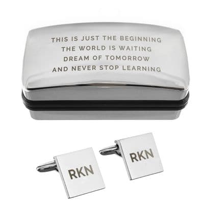 Personalised Initial Cufflinks & Box Set