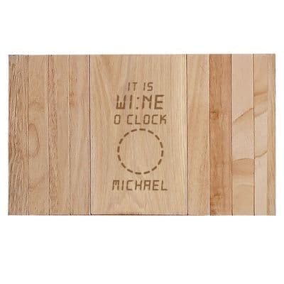 Personalised It's Wine o' Clock Wooden Sofa Tray