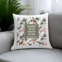 Personalised Jungle Print Cushion