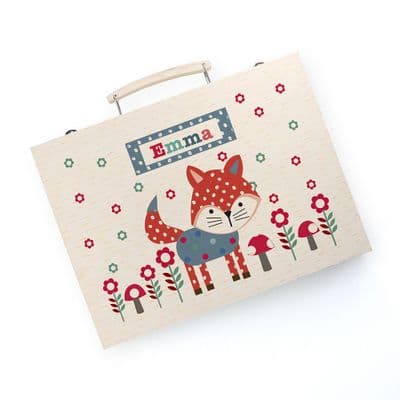 Personalised Kid's Little Fox Colouring Set